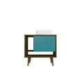thumbnail image 1 of Liberty Wood 32" Bathroom Vanity Sink & 2 Shelves in Rustic Brown & Aqua Blue, 1 of 7