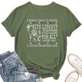 thumbnail image 1 of Liberty and Justice For All T-Shirt for Women – Patriotic USA Fourth of July Graphic Tee, American Pride Top, 1 of 5