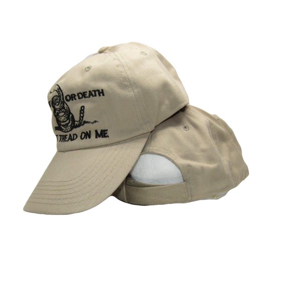 Liberty or Death Culpeper Gadsden Don't Tread On Me Khaki Hat Ball Cap