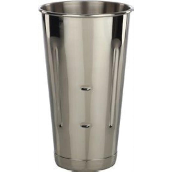 Libertyware Stainless Steel Malt Milkshake Mixing Cup, 30 oz Heavy-Duty Commercial Ice Cream Mixer Cup for Milkshakes, Malts, Smoothies & Fountain Drinks, Durable Stainless Steel Mixing Container