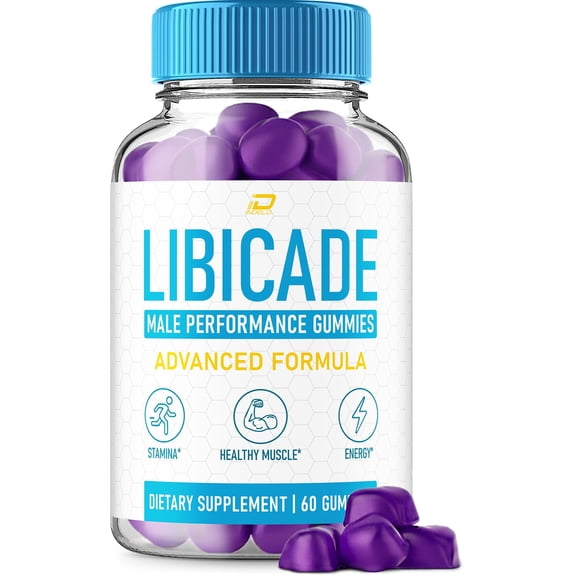 Libicade Gummies for Men Libicade Male Gummy Natural Blend Reviews, 1 Pack, 60 Gummies