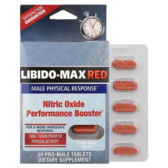 Libido-Max Red Nitic Oxide Performanc Booster Dietary Supplements, 30 ea