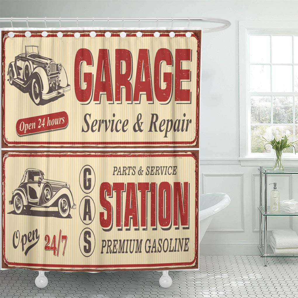 Libin 1950S Vintage Car Metal Sign Collection Garage Gas Station Shower