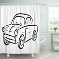 thumbnail image 1 of Libin 1960S Wheel Vintage Car White 1950S Antique Auto Automobile Shower Curtain 60x72 inch, 1 of 3