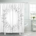 thumbnail image 1 of Libin Abstract Explosion Burst Effect Shape Radial Radiating Sharp Lines Shower Curtain 66x72 inch, 1 of 3