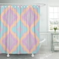 thumbnail image 1 of Libin Abstract Ogee Ikat Ethnic Traditional Eastern Pattern in Pastel Shower Curtain 66x72 inch, 1 of 3