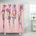 thumbnail image 1 of Libin Abstract Original Graphic Beautiful Young Girl Model Drawing Sketch Shower Curtain 60x72 inch, 1 of 3