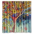 thumbnail image 1 of Libin Abstract Trees Shower Curtain Polyester Fabric Bathroom Decorative Curtain Size 66x72 Inches, 1 of 3