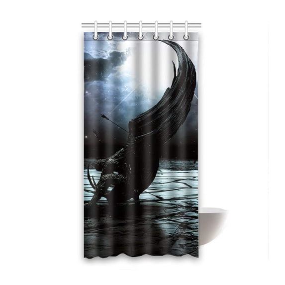 Libin Angel Waterproof Polyester Bathroom Shower Curtain 36x72 Inches