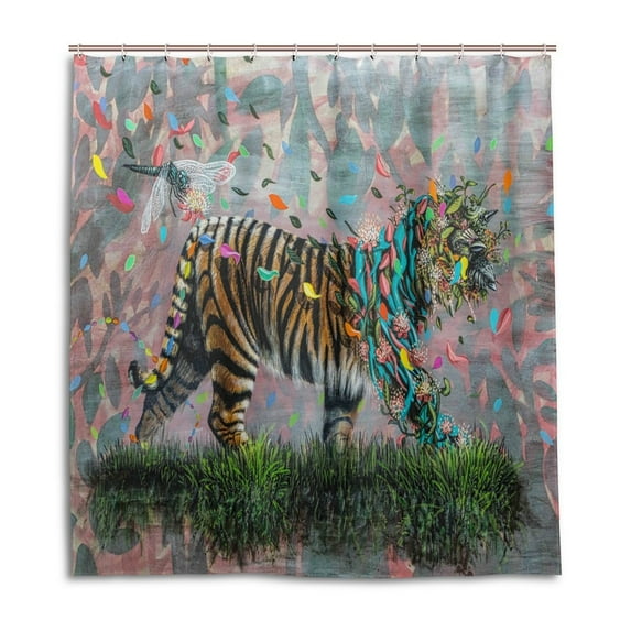 Libin Animal Graffiti Shower Curtain Waterproof Bathroom Shower Curtain 48x72 inches