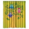 thumbnail image 1 of Libin Animal Night Owl Shower Curtain Polyester Fabric Bathroom Decorative Curtain Size 60x72 Inches, 1 of 3