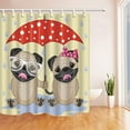 thumbnail image 1 of Libin Animals Home Decor Cute Puppy Dog Couple Fall in Love with Red Umbrella Polyester Fabric Bathroom Shower Curtain 66x72 inches, 1 of 3