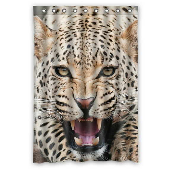 Libin Animals Leopard Waterproof Shower Curtain Bathroom Decor Sets with Hooks 48x72 Inches