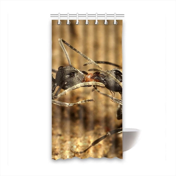 Libin Ant Waterproof Polyester Bathroom Shower Curtain 36x72 Inches
