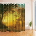 thumbnail image 1 of Libin Autumn Fall Forest Scene with Deerin Polyester Fabric Bathroom Shower Curtain 66x72 inches, 1 of 3