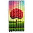 thumbnail image 1 of Libin Autumn Tree Art Red Trees Shower Curtain Polyester Fabric Bathroom Decorative Curtain Size 36x72 Inches, 1 of 3