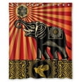 thumbnail image 1 of Libin Aztec Elephant Drawing Shower Curtain Polyester Fabric Bathroom Decorative Curtain Size 60x72 Inches, 1 of 3