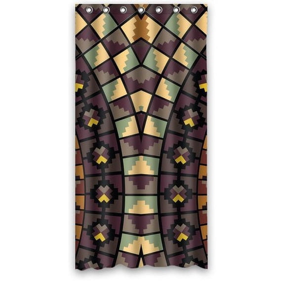 Libin Aztec Shower Curtain 36x72 inches