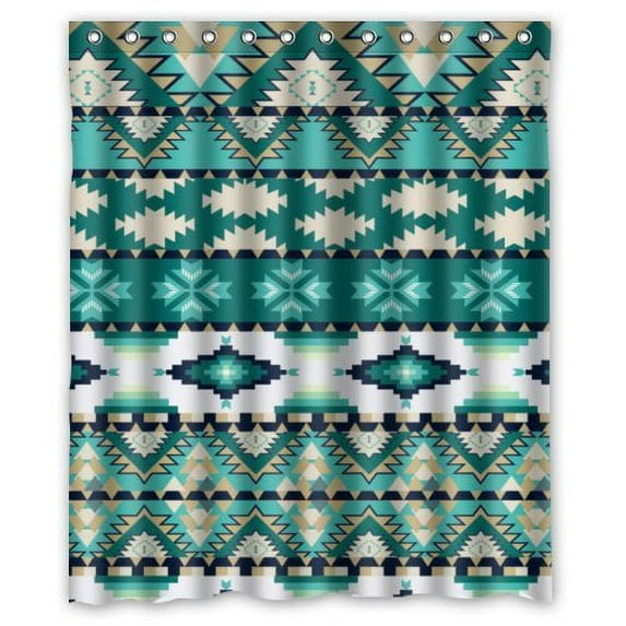 Libin Aztec Waterproof Shower Curtain 66x72 inches