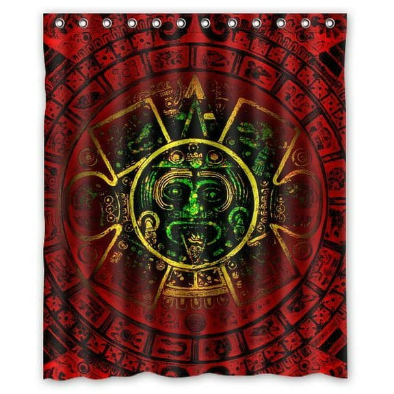 Libin Aztec Waterproof Shower Curtain 66x72 inches