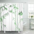 thumbnail image 1 of Libin Bamboo of Oriental ese Green Cane Branches Shower Curtain 66x72 inch, 1 of 3