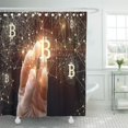 thumbnail image 1 of Libin Bank Bitcoin Businessman Hands Offers Bit Coin Market Banking Shower Curtain 66x72 inch, 1 of 3