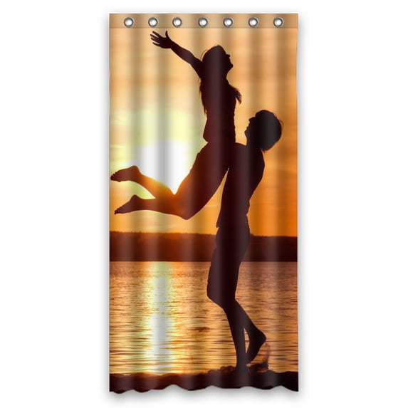 Libin Beautiful Sunset Waterproof Shower Curtain Bathroom Decor Sets with Hooks 36x72 Inches