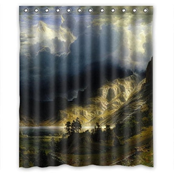Libin Before Storm Shower Curtain Polyester Fabric Bathroom Decorative Curtain Size 60x72 Inches