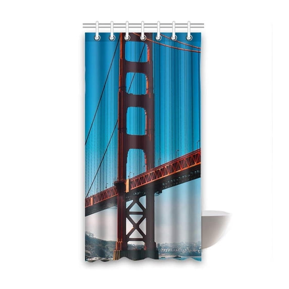 Libin Bensor Bridge Waterproof Polyester Bathroom Shower Curtain 36x72 Inches