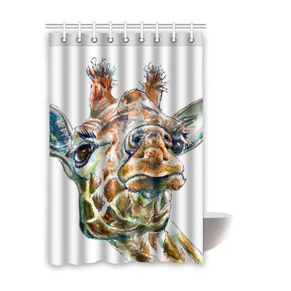 Libin Bensor Giraffe Waterproof Polyester Bathroom Shower Curtain 48x72 Inches