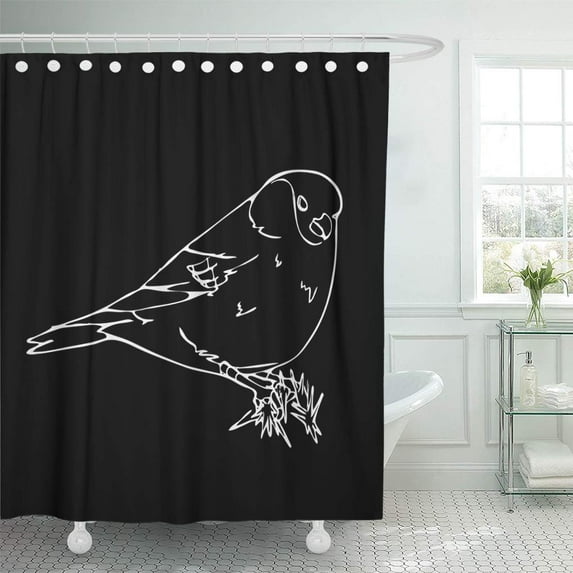 Libin Bird Oriole Chickadee Sparrow Blackbird Nightingale Finch Bunting Hangbird Goldfinch Shower Curtain 60x72 inch