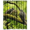 thumbnail image 1 of Libin Birds Falcon Branches Moss Animals Shower Curtain Polyester Fabric Bathroom Decorative Curtain Size 60x72 Inches, 1 of 3