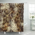 thumbnail image 1 of Libin Black Abstract Leopard Vintage Lace Flowers on Skin Shower Curtain 66x72 inch, 1 of 3