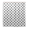 thumbnail image 1 of Libin Black And White Warrior Badge Pattern Shower Curtain Waterproof Bathroom Shower Curtain 66x72 inches, 1 of 3