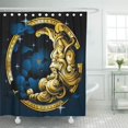 thumbnail image 1 of Libin Black Astrology The Moon in Form of Old Man Shower Curtain 60x72 inch, 1 of 3