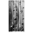 thumbnail image 1 of Libin Black White Note Shower Curtain Polyester Fabric Bathroom Decorative Curtain Size 36x72 Inches, 1 of 3