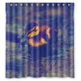 thumbnail image 1 of Libin Black Yellow Duck Play Water Waterproof Bathroom Fabric Shower Curtain 66x72 inches, 1 of 3