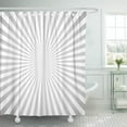 thumbnail image 1 of Libin Blinding Gray Abstract Sun Rays Old Stains Orange Beam Shower Curtain 60x72 inch, 1 of 3