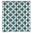 thumbnail image 1 of Libin Blue Gray Overlapping Geometric Circles Shower Curtain Polyester Fabric Bathroom Decorative Curtain Size 66x72 Inches, 1 of 3