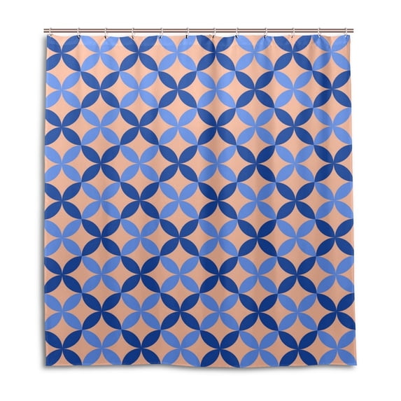 Libin Blue Plum Pattern Shower Curtain Waterproof Bathroom Shower Curtain 48x72 inches