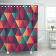 thumbnail image 1 of Libin Blue Shape Colored Triangles Abstract Geometric in Modern Colorful Shower Curtain 60x72 inch, 1 of 3