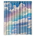 thumbnail image 1 of Libin Blue Sky White Clouds Shower Curtain Polyester Fabric Bathroom Decorative Curtain Size 60x72 Inches, 1 of 3