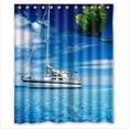 thumbnail image 1 of Libin Boat Shower Curtain Polyester Fabric Bathroom Decorative Curtain Size 60x72 Inches, 1 of 3
