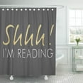 thumbnail image 1 of Libin Book Two Tone Gold Sparkle I M Reading Read Shower Curtain 66x72 inch, 1 of 3
