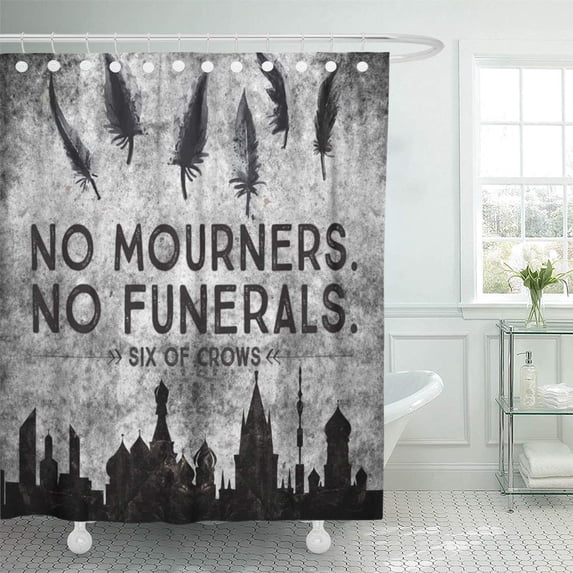 Libin Books Six of Crows Yalit Youngadult Sixofcrows Reading Booknerd Shower Curtain 66x72 inch