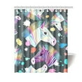 thumbnail image 1 of Libin Bright Colorful Portraits Of ZebrasShower Curtain Bathroom Decor 60x72 Inch, 1 of 3