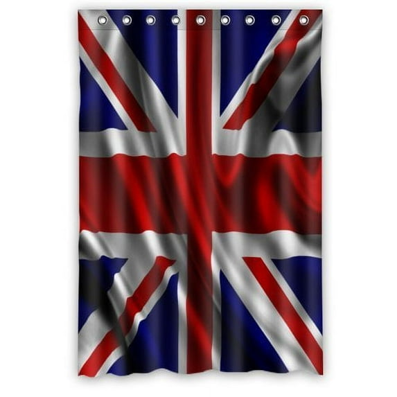 Libin British Flag Shower Curtain Polyester Fabric Bathroom Decorative Curtain Size 48x72 Inches