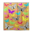 thumbnail image 1 of Libin Butterfly Art Collage Shower Curtain Waterproof Bathroom Shower Curtain 66x72 inches, 1 of 3