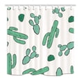 thumbnail image 1 of Libin Cactus Tropical Desert Plant Cactus Against White Backdrop Polyester Fabric Bath Curtain, Bathroom Shower Curtain 66x72 inches, 1 of 3