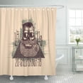 thumbnail image 1 of Libin California L U Biker Skull Mustache Beard Tobacco Pipes Shower Curtain 60x72 inch, 1 of 3